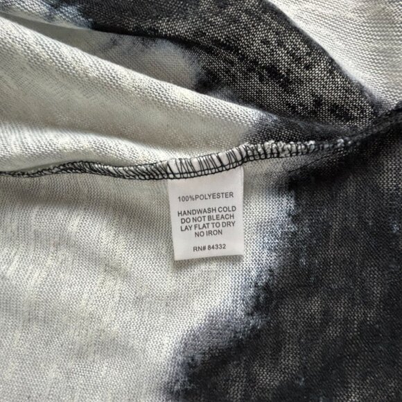 Sisters Womens Black & Gray Tie-Dye Knit Open Front Duster Cardigan Sweater XL - Picture 4 of 7